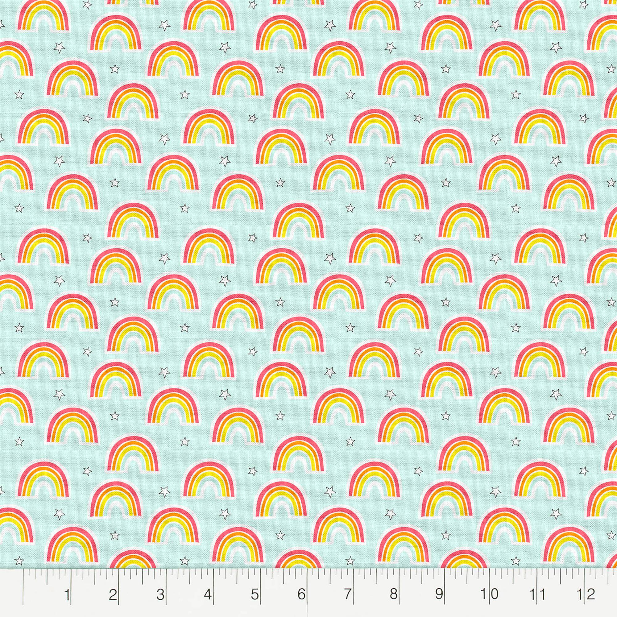 Fabric Editions Rainbow Sky Cotton Fabric